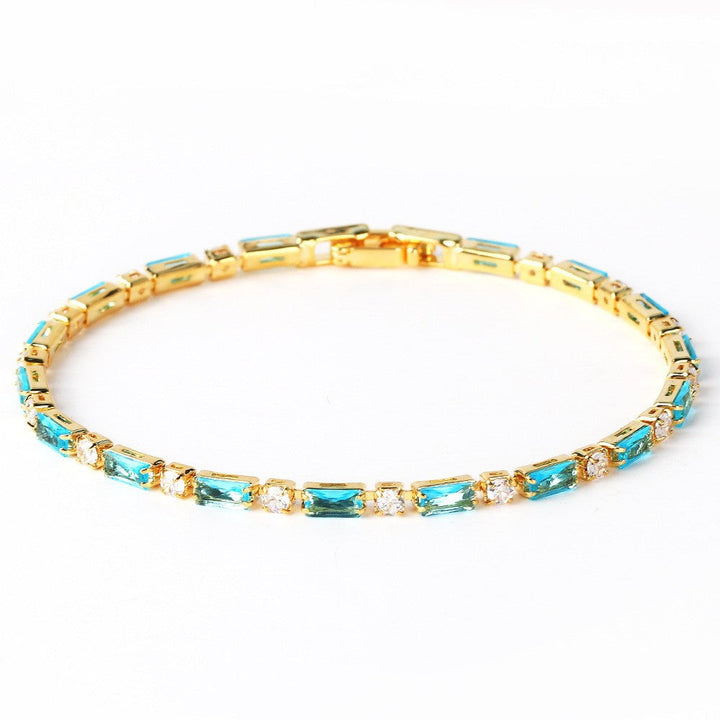 Bracelet with natural turquoise | Gold