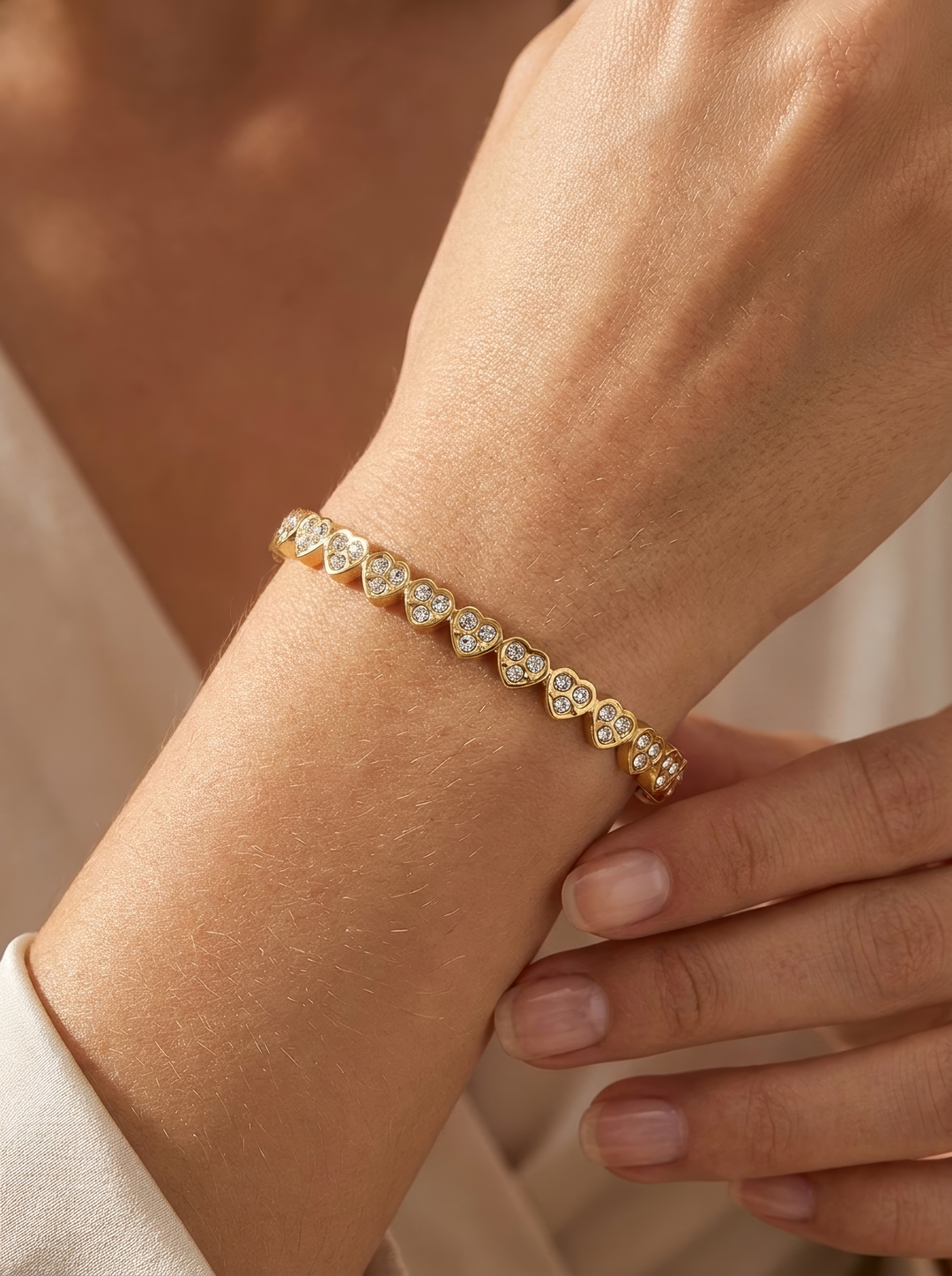 Harper | Elegant Textured Bangle Bracelet