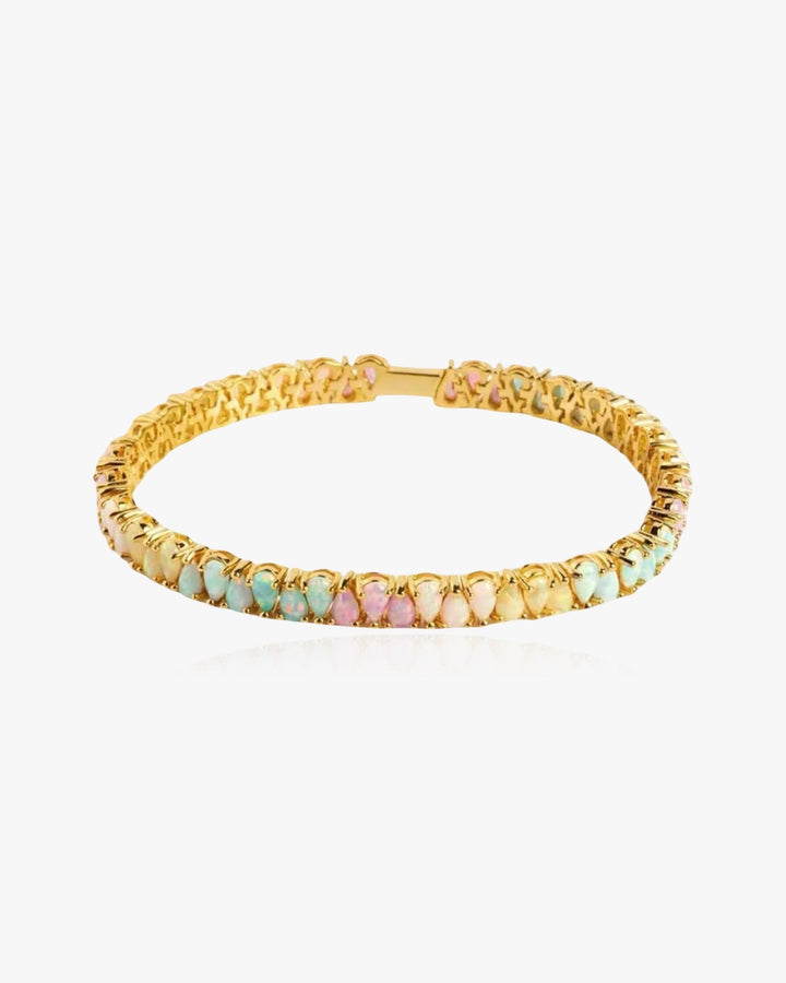 Pastel Opal Bracelet Sterling Silver