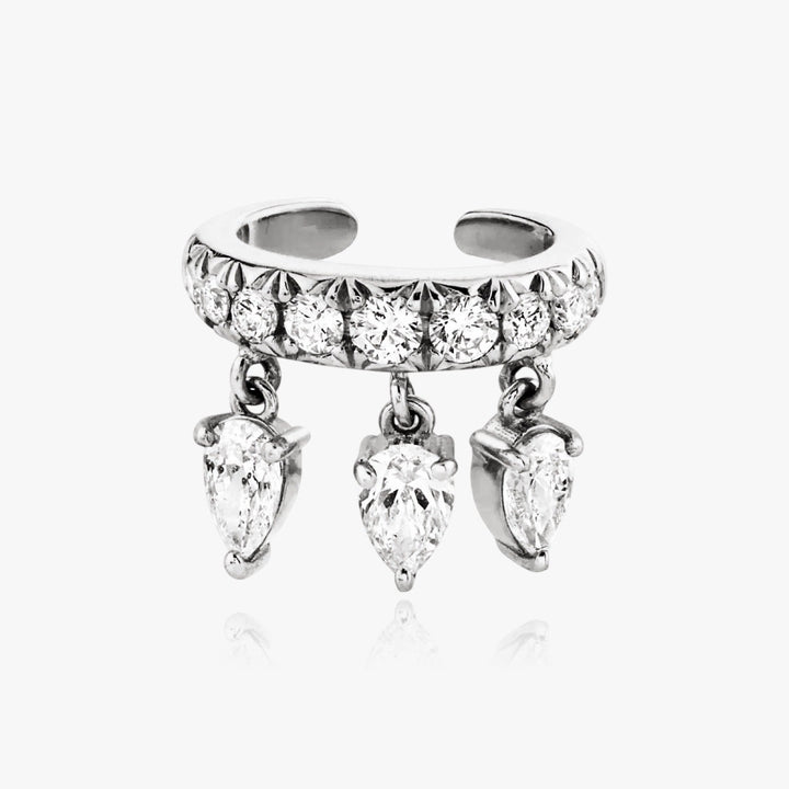 Pear Cut Crystal Cuff Earring