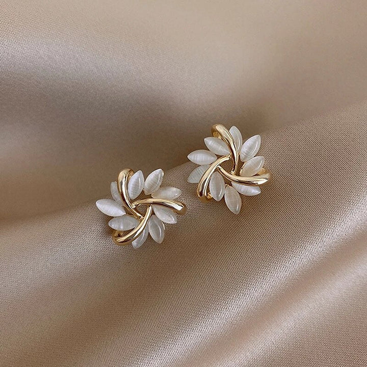 Refined Gold and Silver Stud Earrings