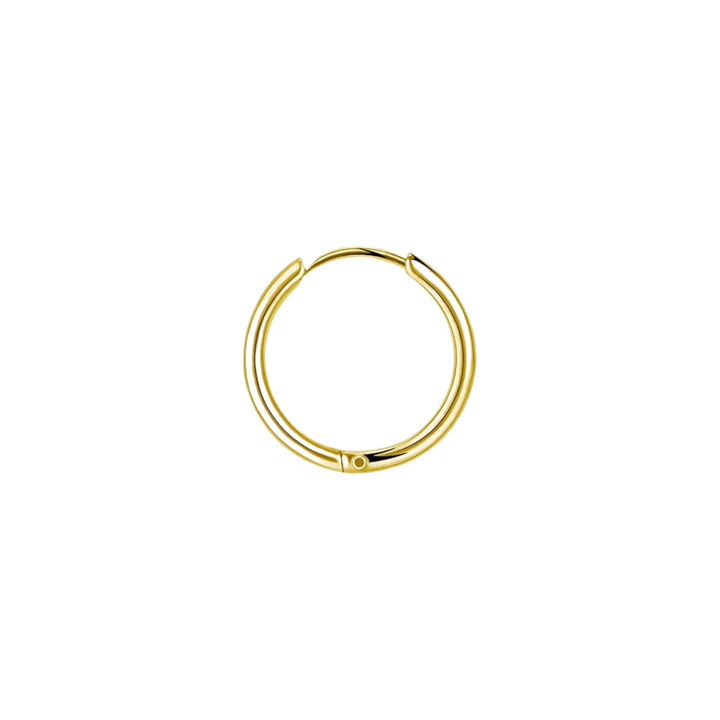 Hoops thin 18 karat gold-plated titanium 6 - 8 - 10 - 12 mm.