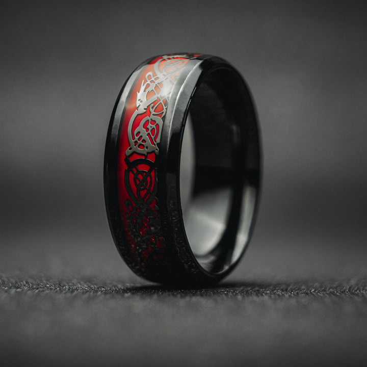 Dragon Ring - Red & Black