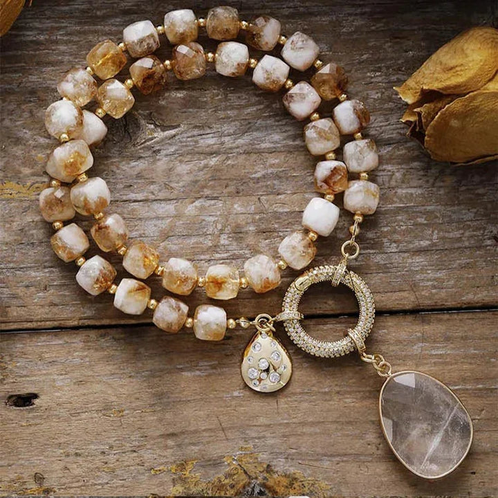 Citrine Pavé Statement Necklace