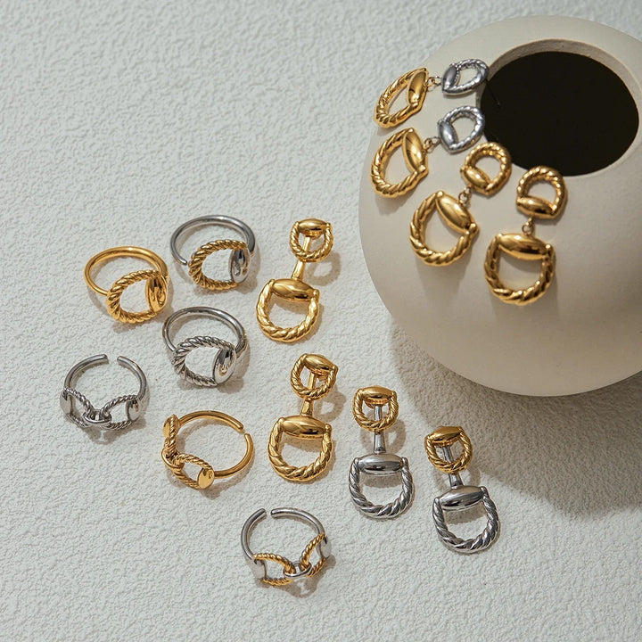 Eida Braided Gold-Plated Earrings