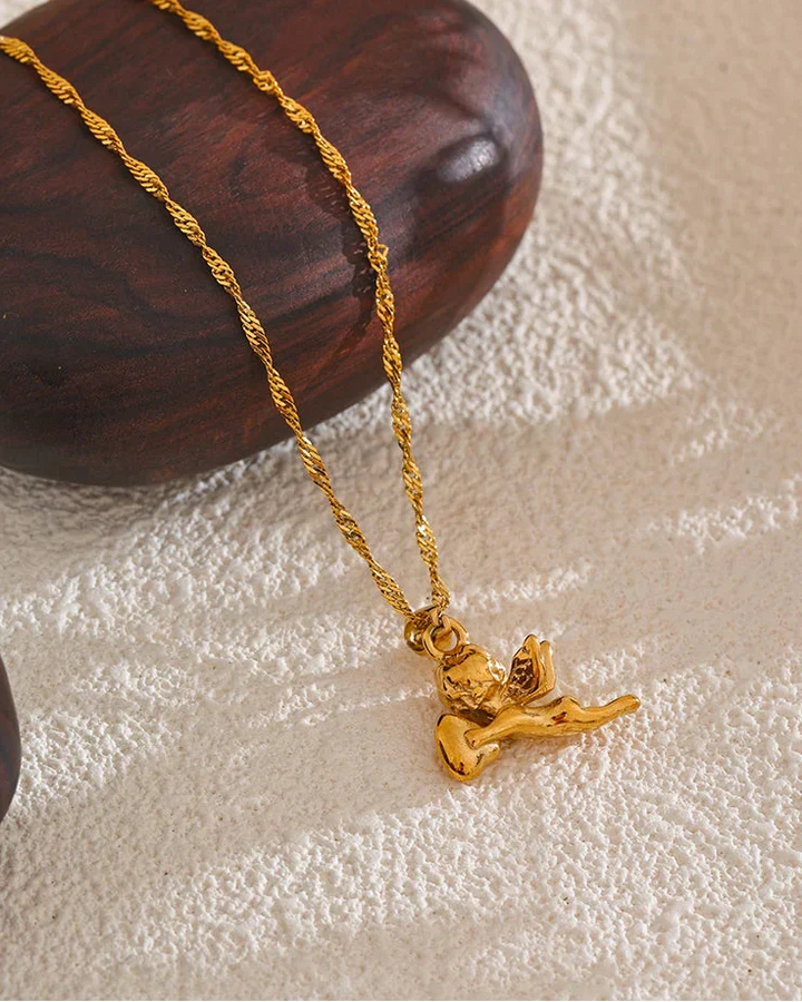 Angel Messenger of Divine Love Necklace (Gold Plated)