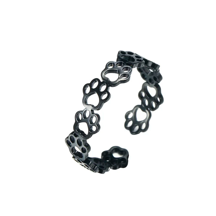 Adjustable Paw Print Ring â€“ Made of Stainless Steel