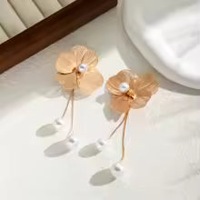 Lunessa Elegant Petal Fall Earrings