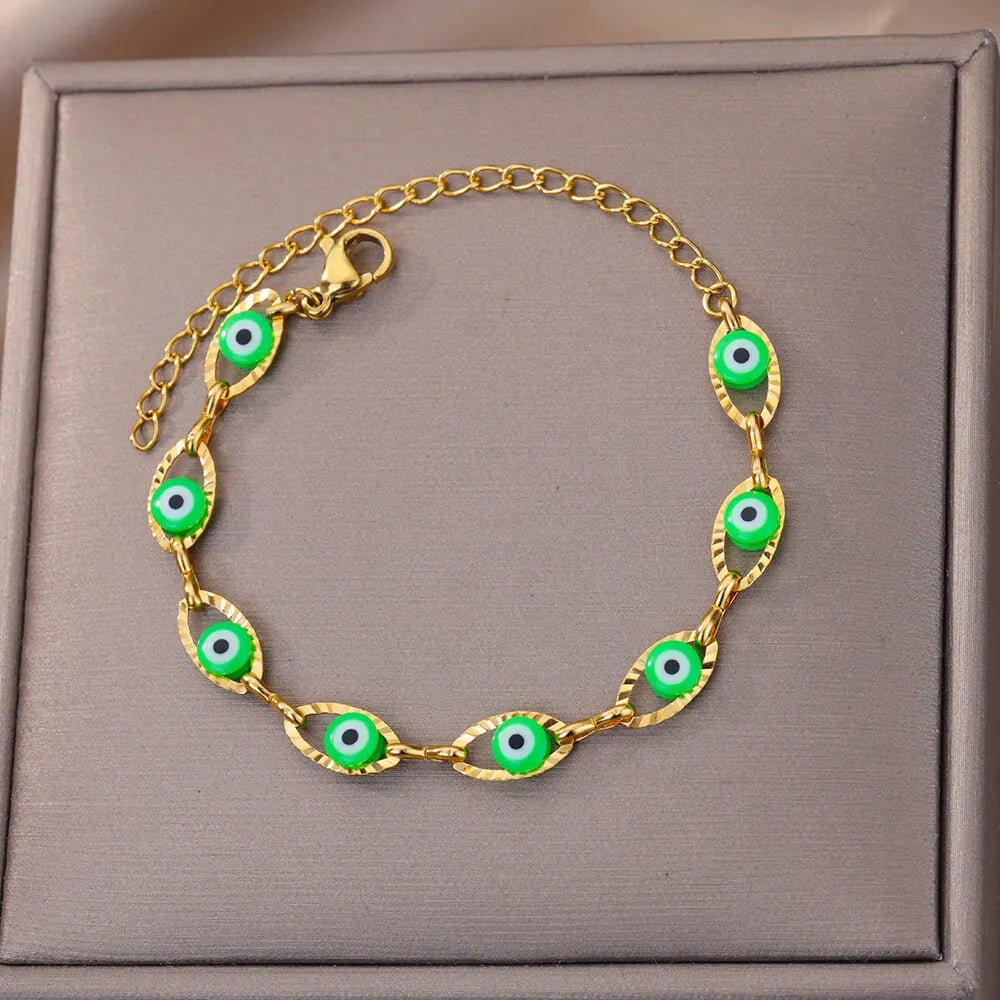 Colorful Evil Eye Charm Bracelets