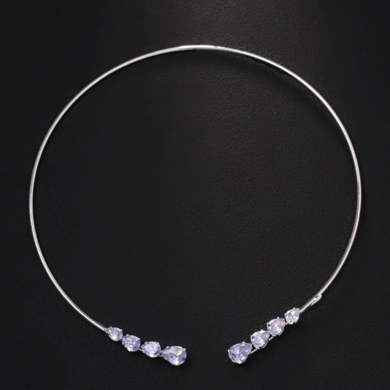 Women's Exquisite Sparkling Wedding Banquet Nacklace