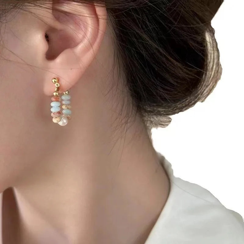 Mariselle Pastel Bead Hoops