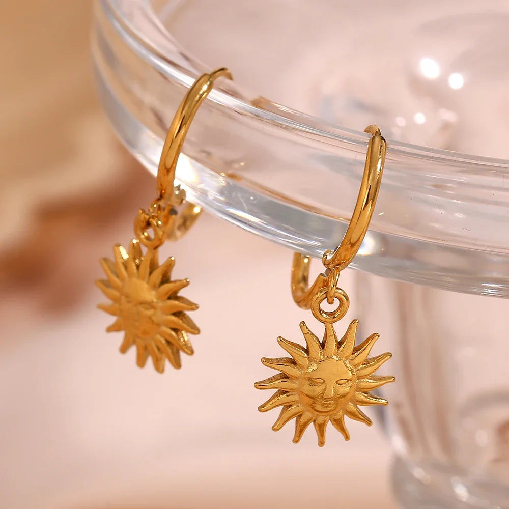 Sun Goddess Earrings - 18k Gold Plated