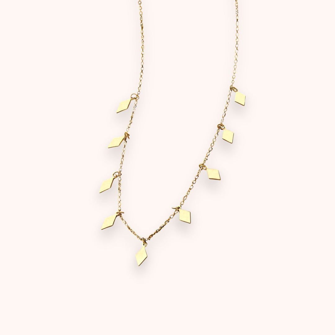 Diamond-Shaped Choker – 925 Sterling Silver Necklace