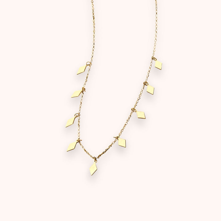 Diamond-Shaped Choker – 925 Sterling Silver Necklace