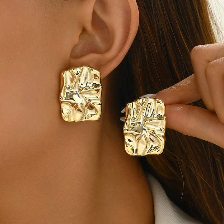 Valenne Sculpted Gold Earrings