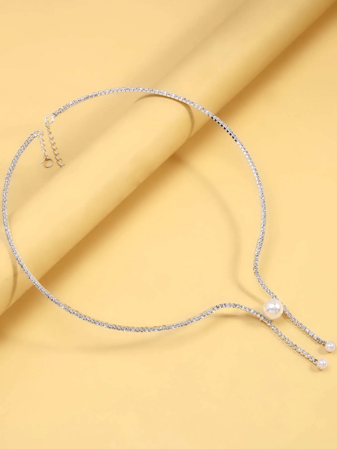 Heavy-duty rhinestone open choker Nacklace