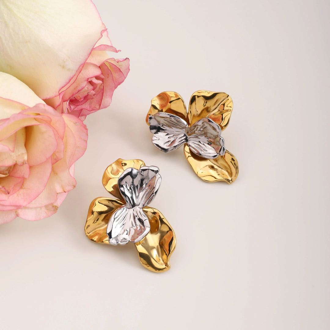 Royal Rose 18k Gold-Plated Earrings