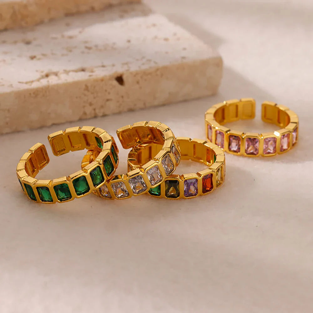 Velmira Luxe Prism Gem Statement Ring