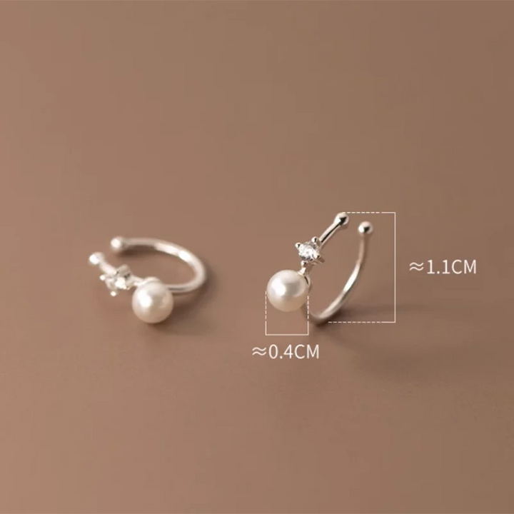 Simple Pearl Ear Cuff – 925 Sterling Silver