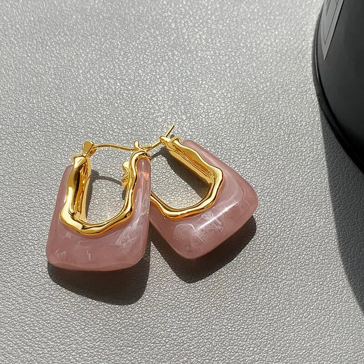 Avyra Contemporary Acrylic Frame Earrings