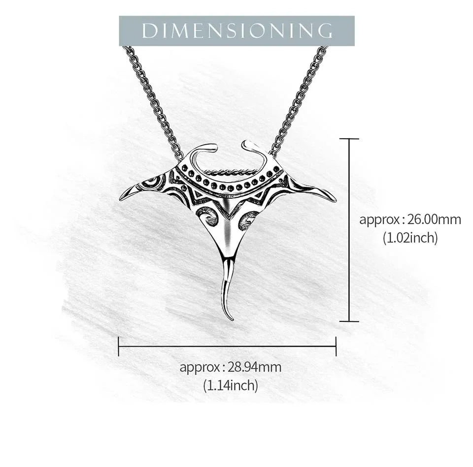Manta Ray 925 Sterling Silver Necklace