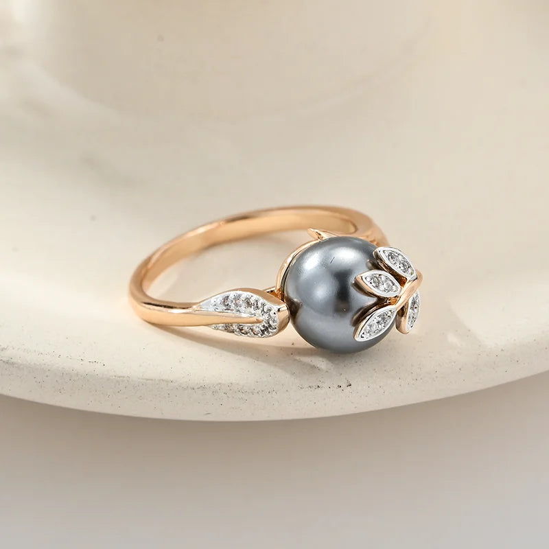 Timeless Midnight Pearl Ring