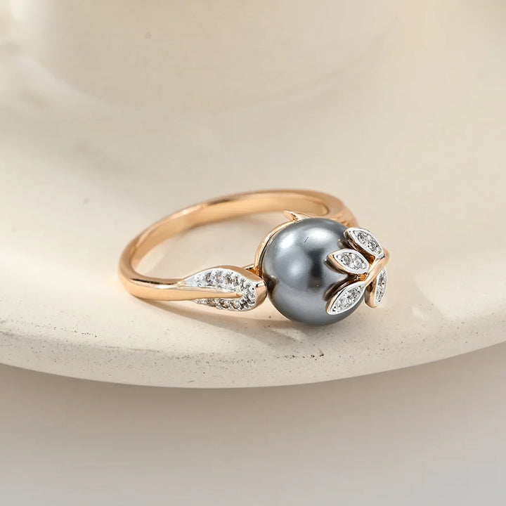 Timeless Midnight Pearl Ring