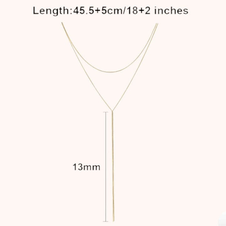 Minimal Y Drop Necklace – 925 Sterling Silver