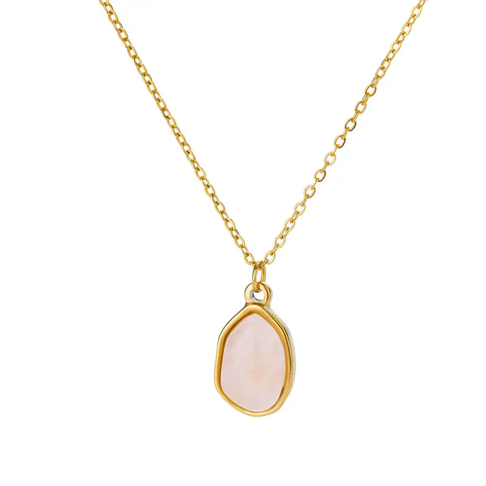 Elise Oval Stone Necklace