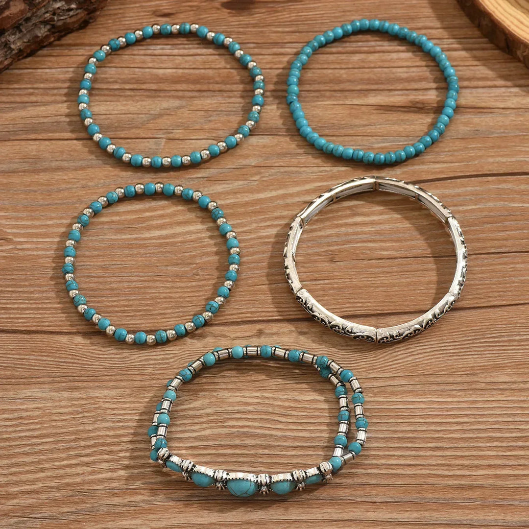 Bohemian | Turquoise Beaded Bracelet Set
