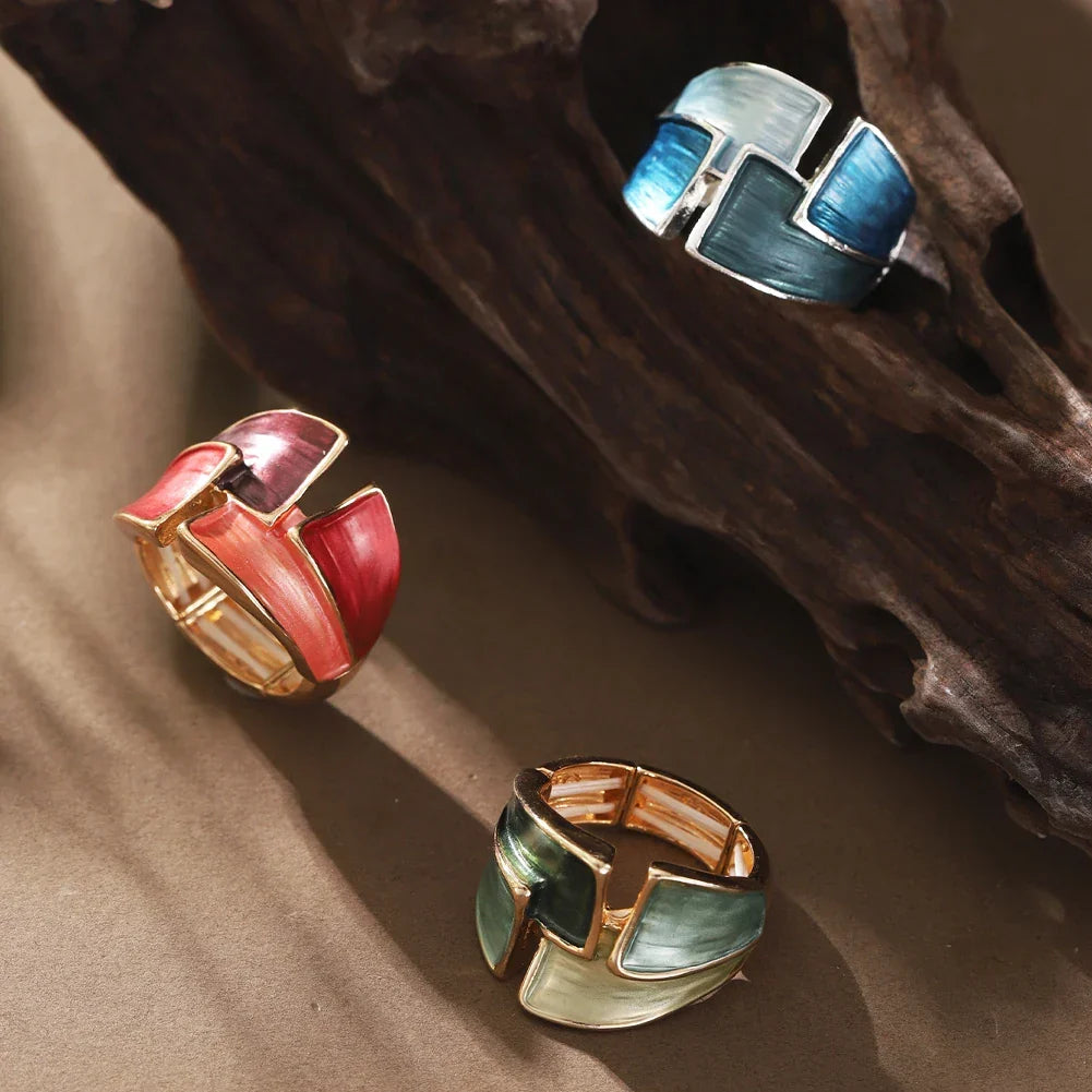 Almana I Geometric Adjustable Gold Ring