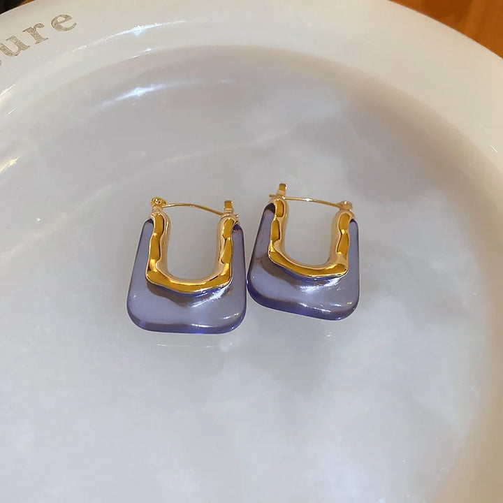 Avyra Contemporary Acrylic Frame Earrings