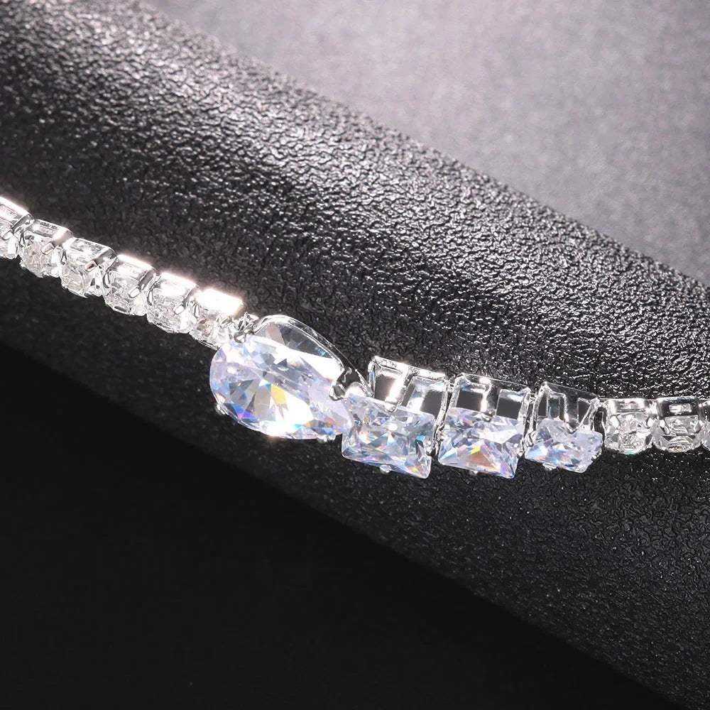 Stonefans Geometry Rhinestone Collar Necklace