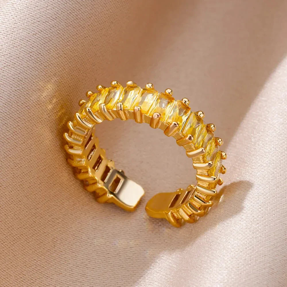 Velmira Luxe Prism Gem Statement Ring