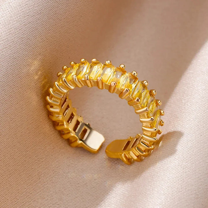 Velmira Luxe Prism Gem Statement Ring