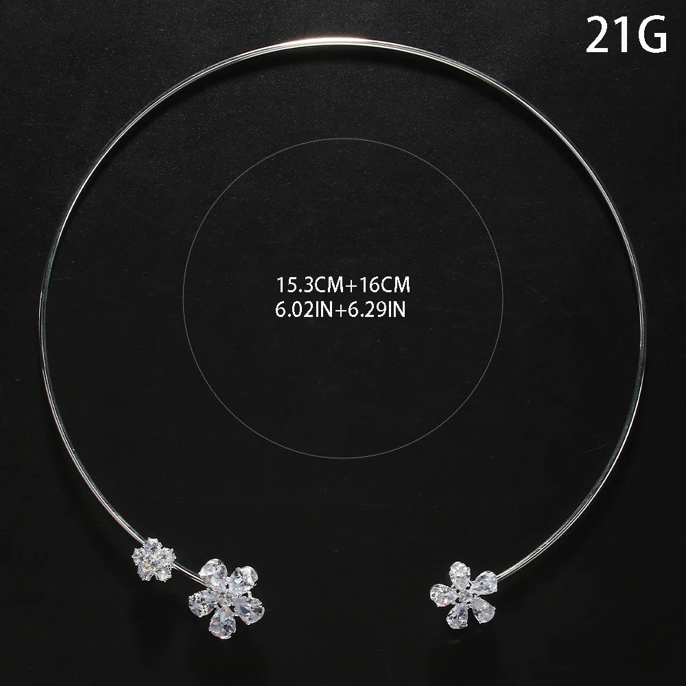 Stonefans Fashion Crystal Flower Collar Necklace