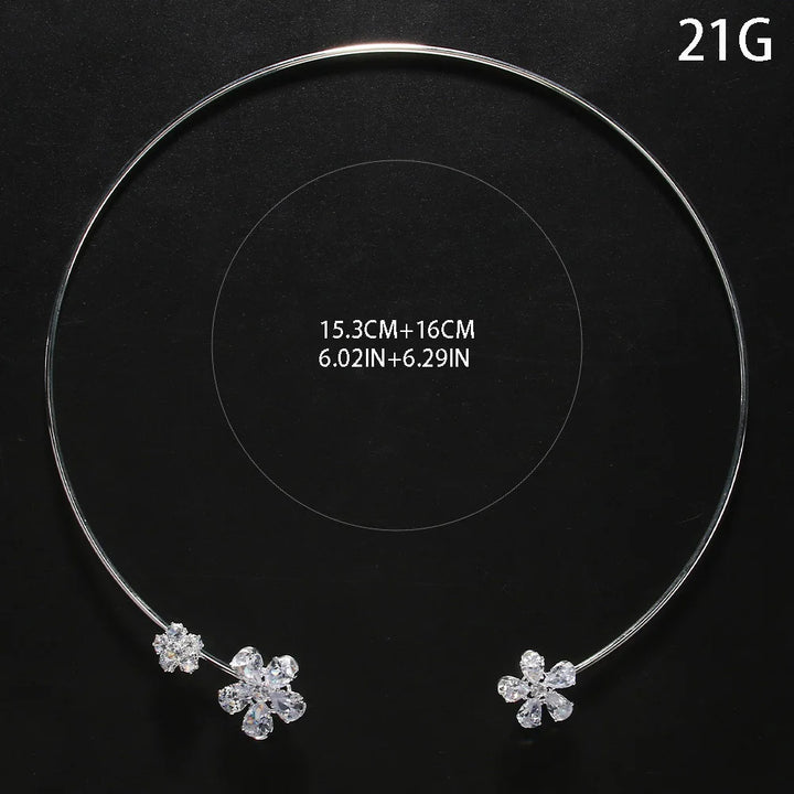 Stonefans Fashion Crystal Flower Collar Necklace