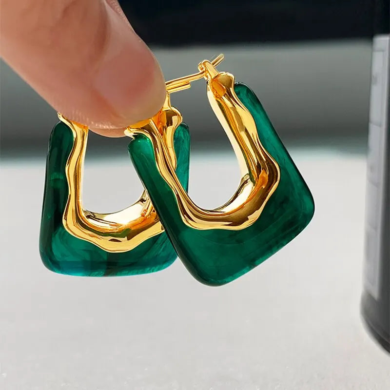Avyra Contemporary Acrylic Frame Earrings