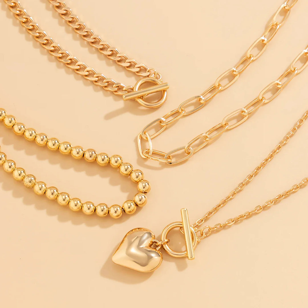 The Eternal Bonds Layered Heart Necklace