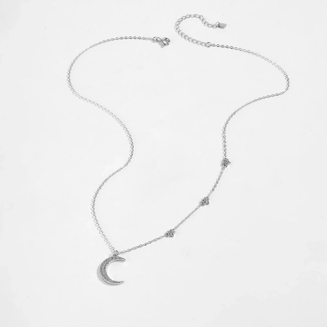 Moonlit Sparkle 925 Sterling Silver Necklace