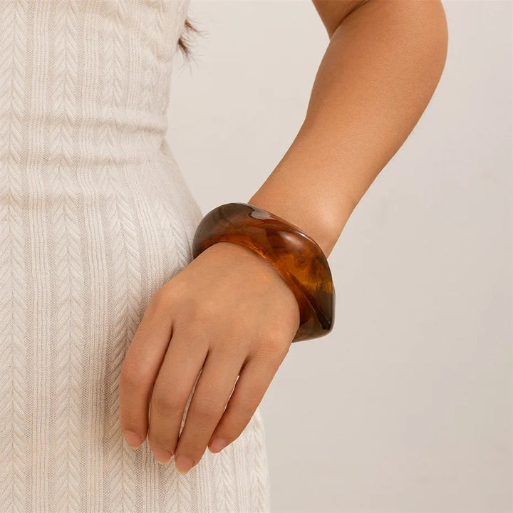 Marcelli Cocoa Curve Bracelets