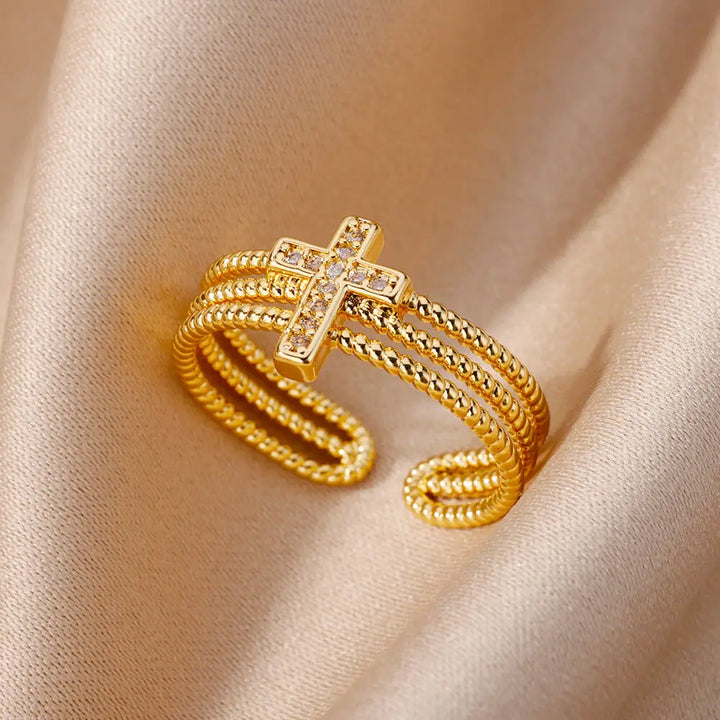 Covenant Pavé Cross Ring