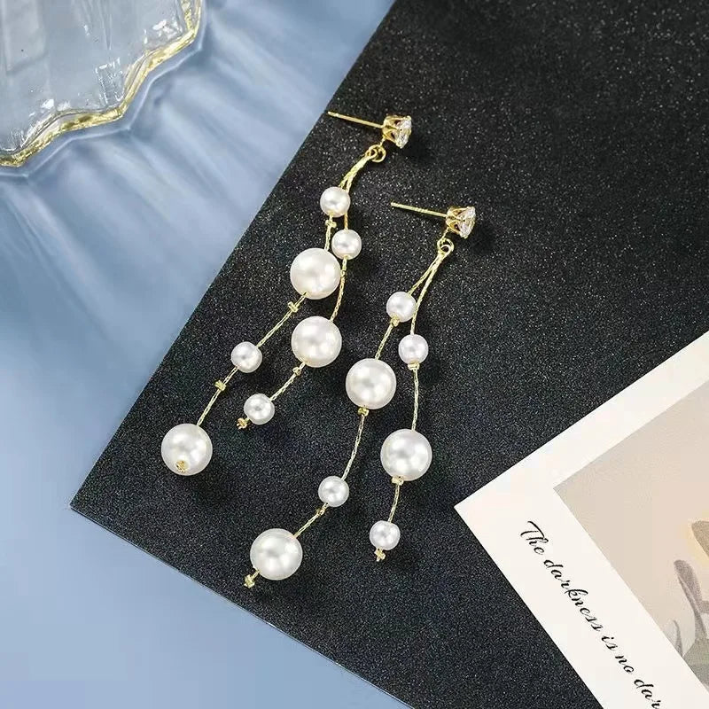 Elina Grand Pearl Dangles