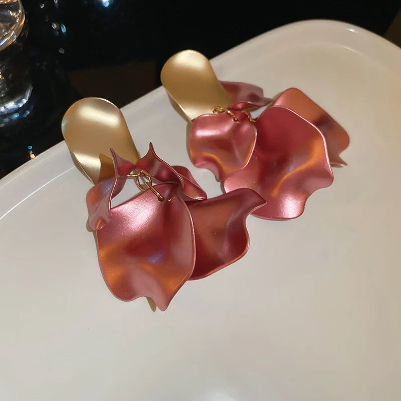 Ravella Scarlet Petal Earrings