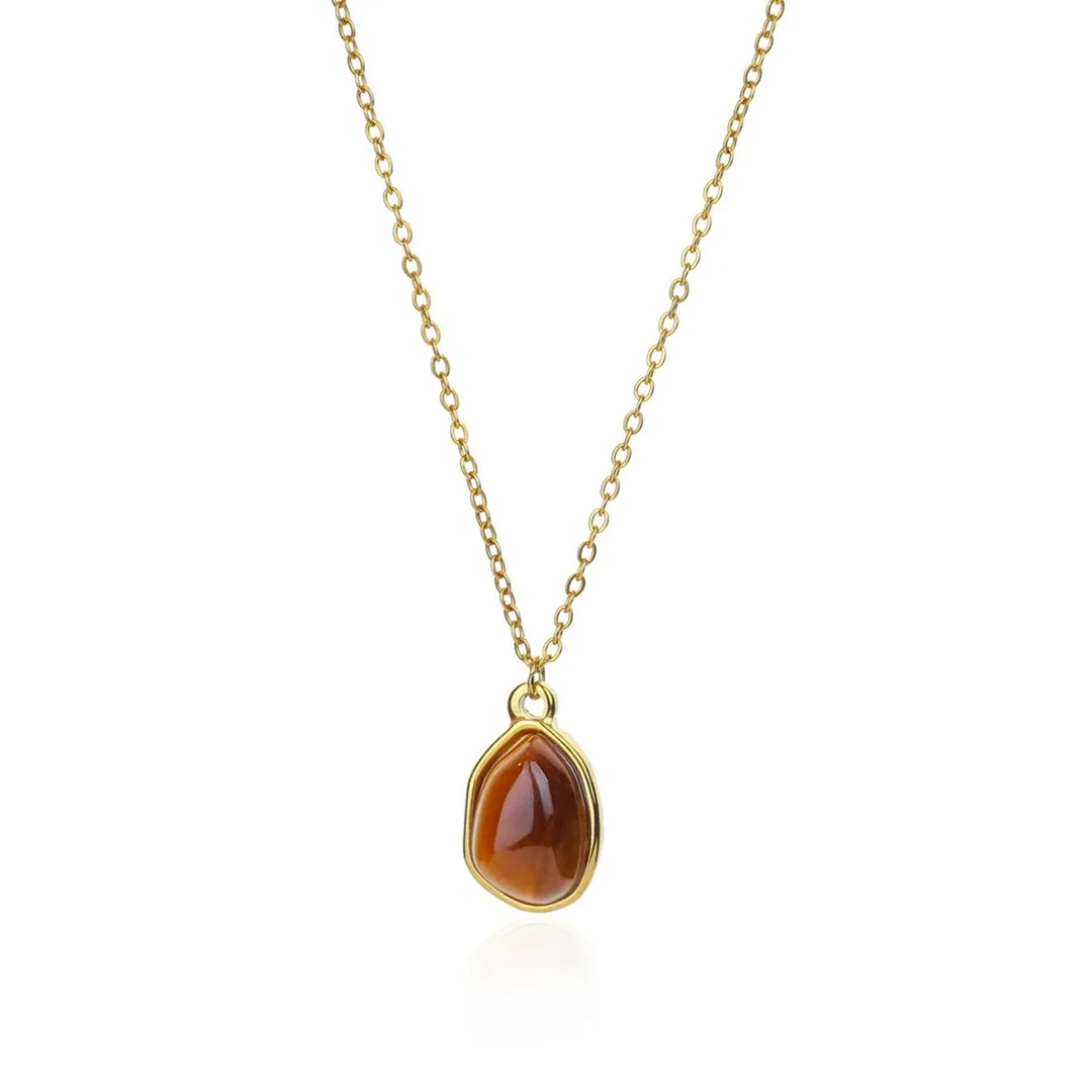 Elise Oval Stone Necklace