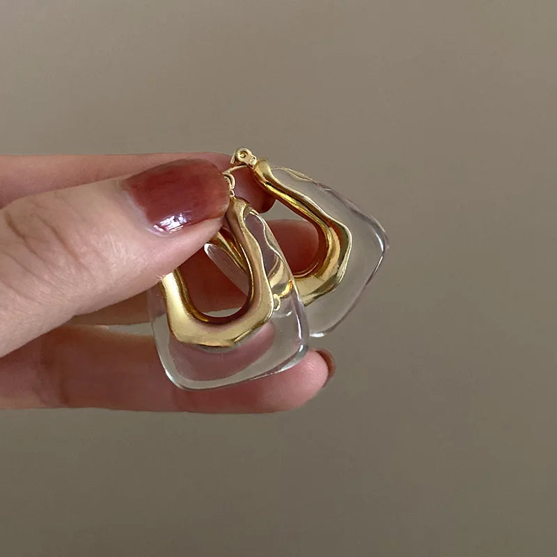 Maelis Amber Hoop Earrings