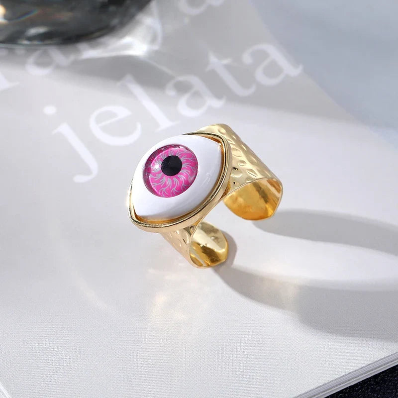 Retro Open Evil Eye Rings