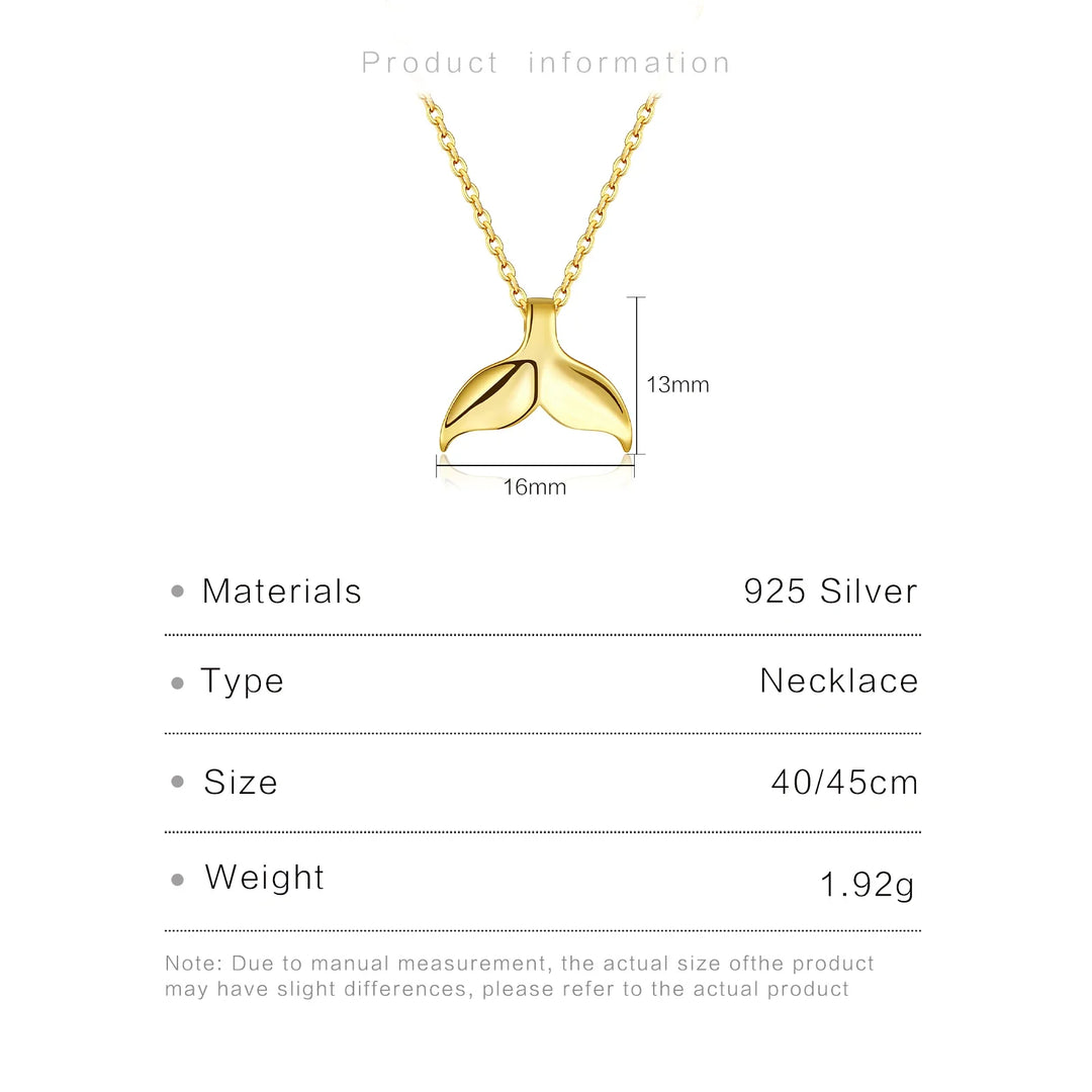 Whale Tail 925 Sterling Silver Necklace