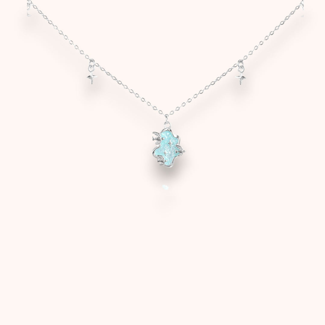 Ocean Drop Charm 925 Sterling Silver Necklace