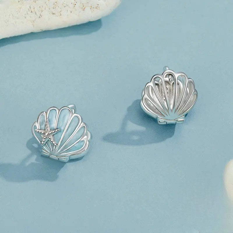 Azure Shell Radiance 925 Sterling Silver Earrings